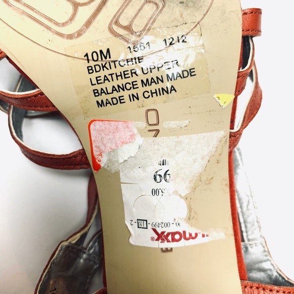 BANDOLINO KITCHIE Stacked Leather Heels Sandals 10 - Picture 7 of 11